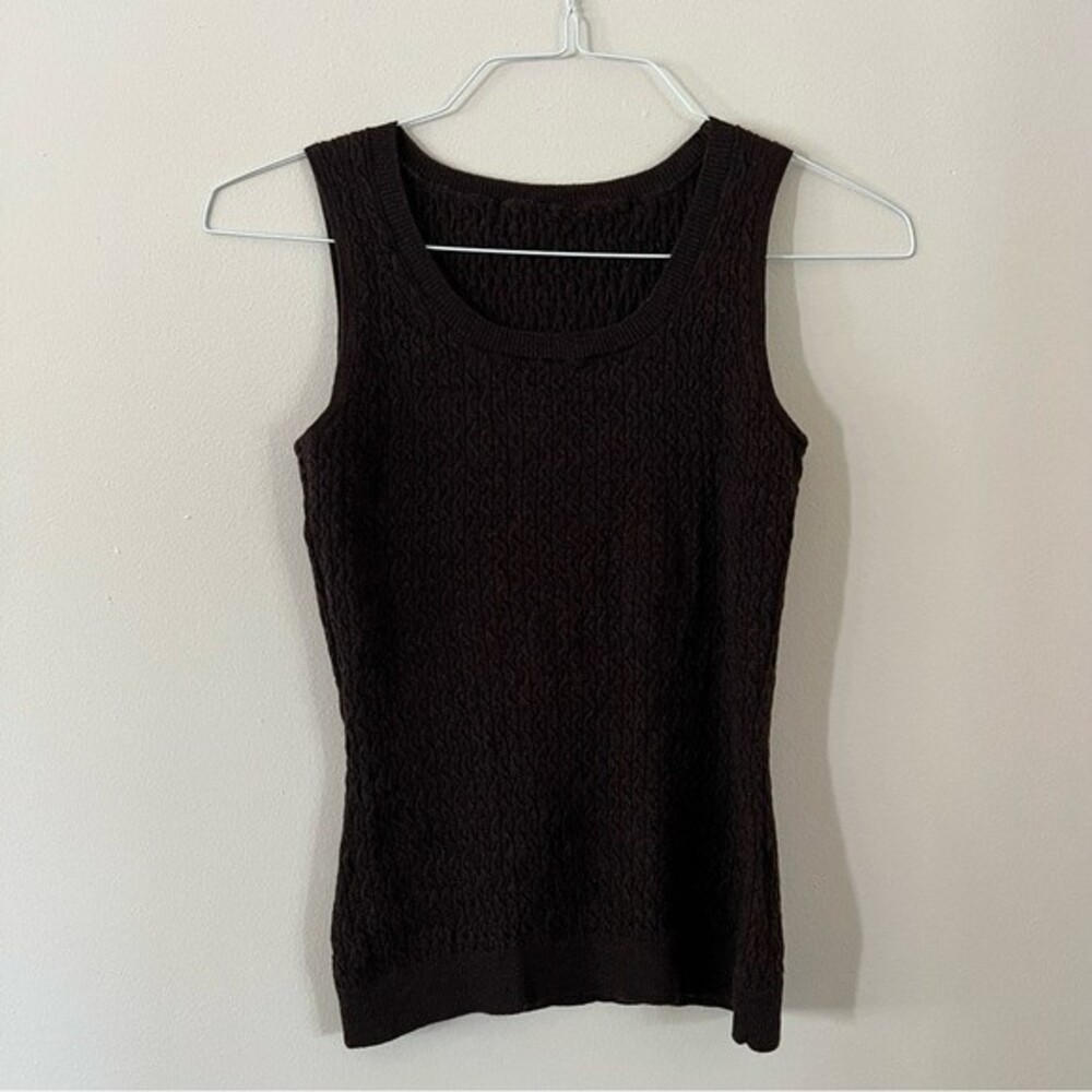 Lafayette 148 100% Virgin Wool Textured Sleeveless Lightweight Sweater S